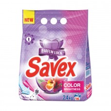 Savex COLOR BRIGHTNESS სარეცხი ფხვნილი ფერადი ქსოვილისთვის 2.4 კგ (სავექსი)